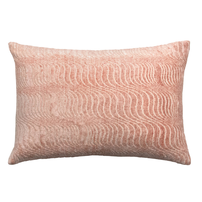 Torsion Lumbar Woven Jacquard Pillow, Peach