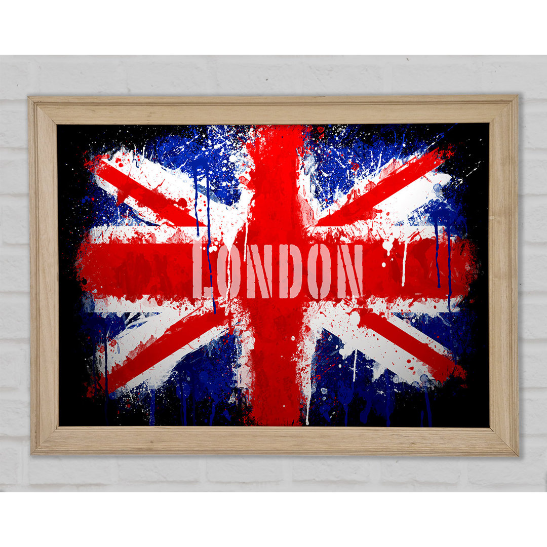 London Uk Flagge Gerahmter Druck