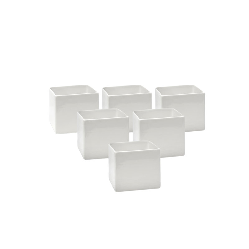 Ensemble de vases de table en céramique 6 pièces Veigar, Blanc