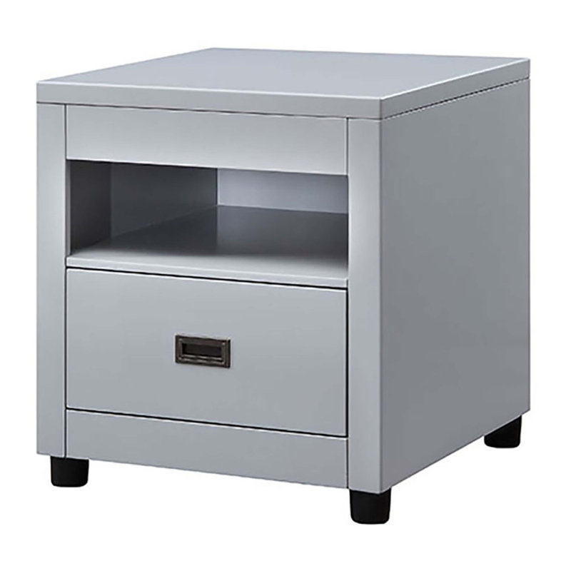 Dove Grey Storage End Table