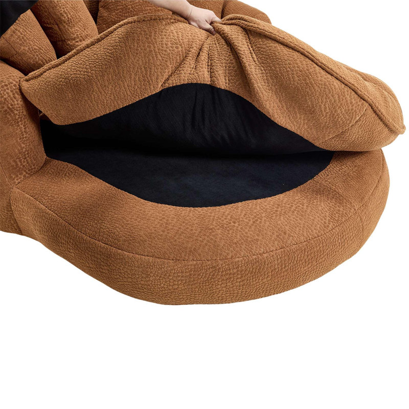 Canapé à billes Modern Comfort, H 25,2 po x l 53,2 po x P 70,9 po, Chenille orange
