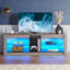 Nabria 55" length  TV Stand Cabinet With Glass Shelf & RGB LED Lighted for up to 65" TVs-1923222134