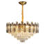 Lustre rond classique en cristal 24 po