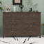 Commode pour chambre à coucher avec 9 tiroirs, commode à grand tiroir avec station de charge, commode large-1803032595