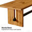 Bureau en bois massif - Bureau d'ordinateur rectangulaire pour la maison et le bureau-1859059365