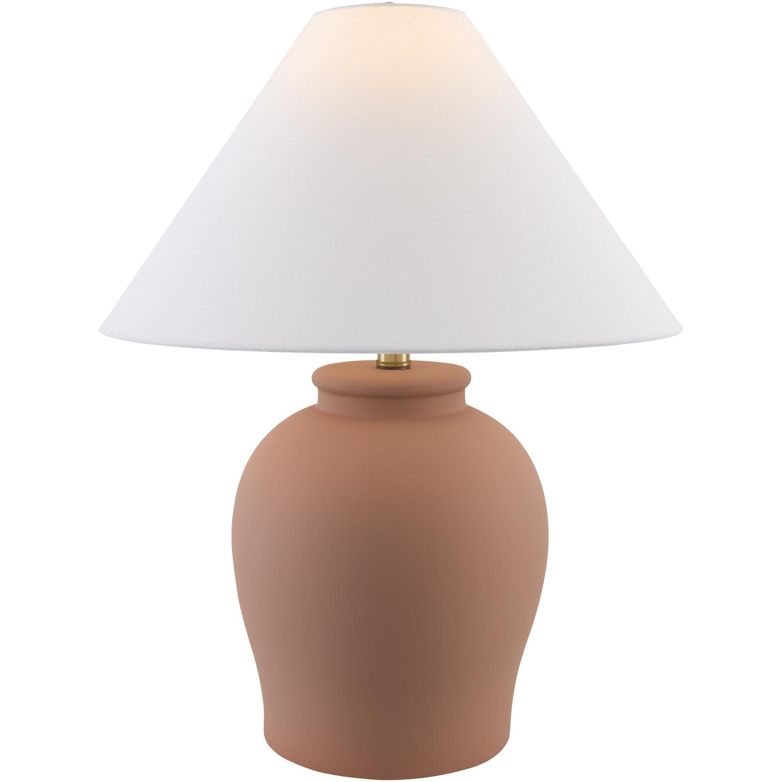 Chemise 22" Ceramic Table Lamp, Classic Linen, Terracotta