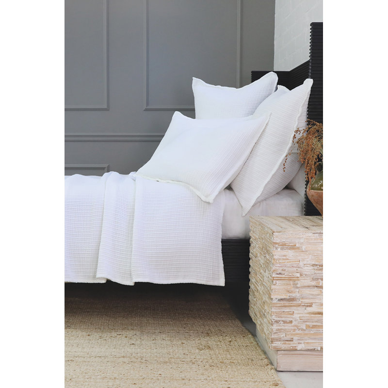 Taie décorative 100% coton Chatham, Standard, Blanc