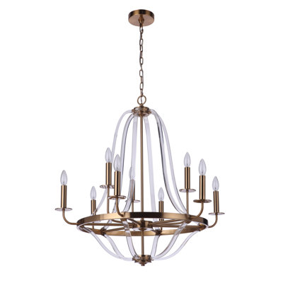 Lustre classique à 9 lumières de style bougie Hidayah