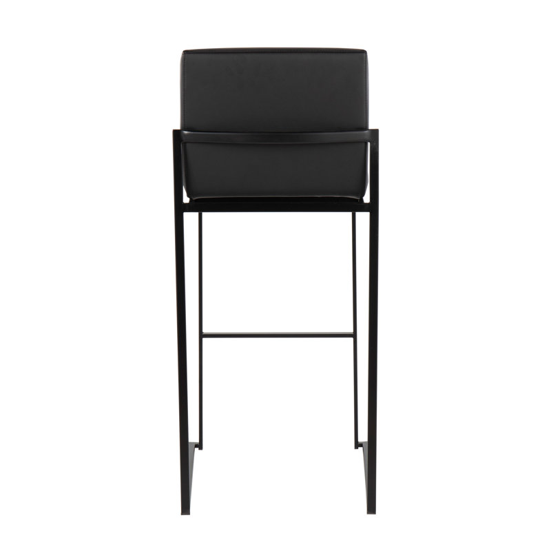 Tabouret de bar et de comptoir Brieon, Noir / Noir, Tabouret de bar (siège d'une hauteur de 30 po)