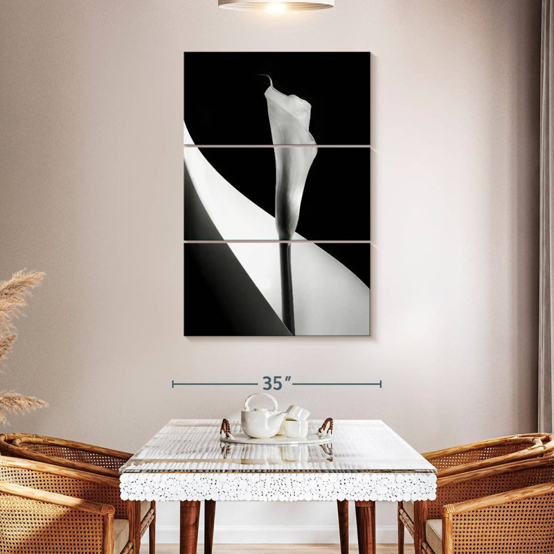 BW Calla Lily, H 50 po x l 32 po