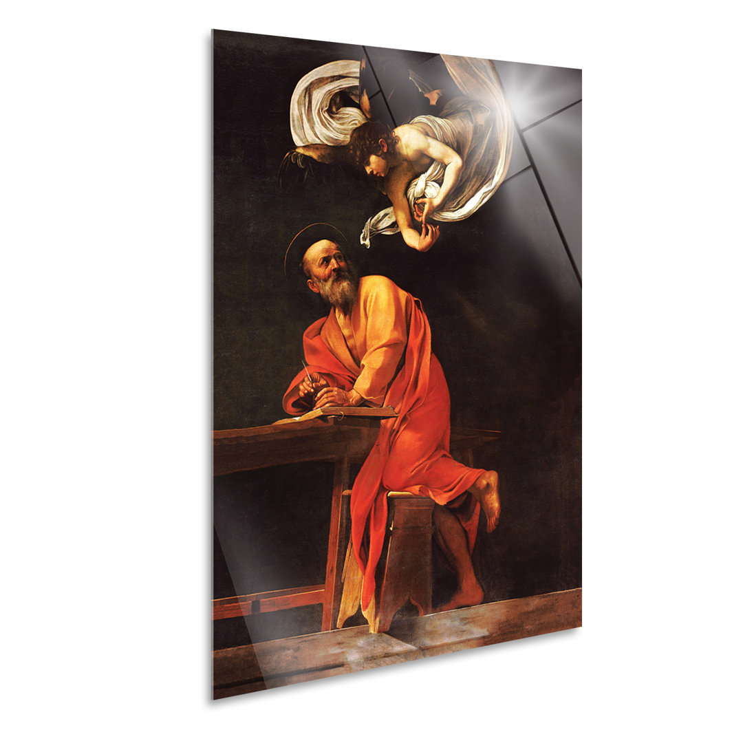 Wandbild St. Matthäus und der Engel von Caravaggio