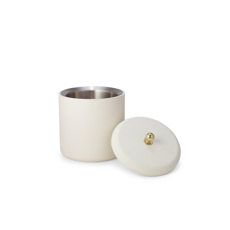 Shagreen Ice Bucket, Cream