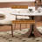 Cream-style solid wood rock plate dining table-626880077