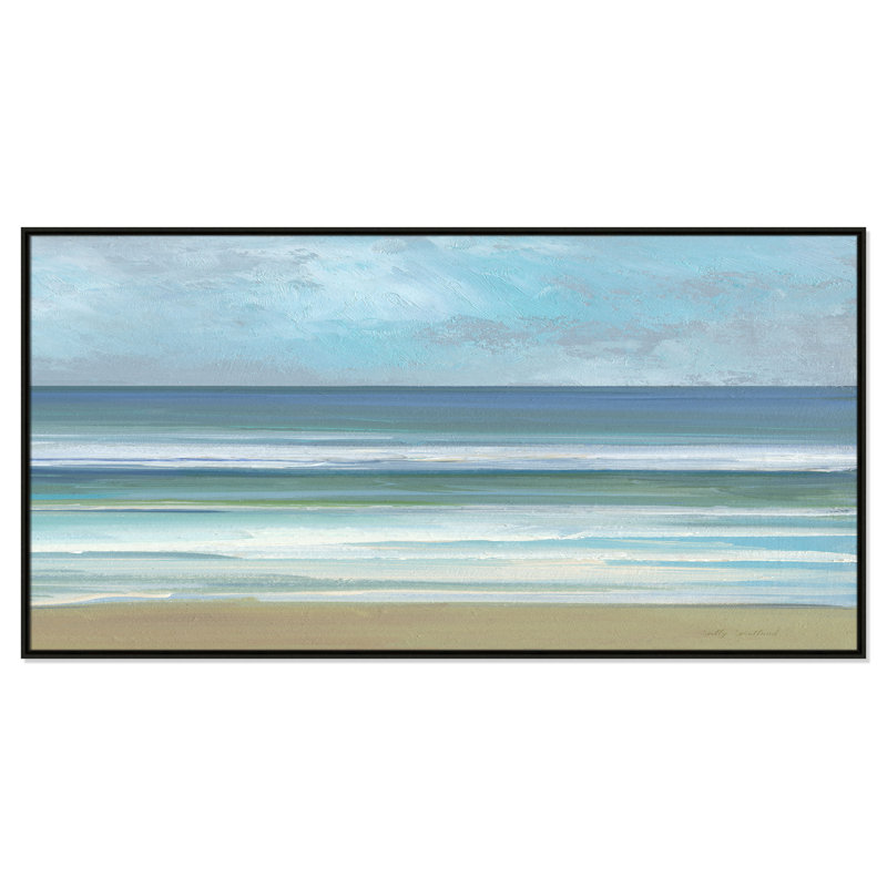 «Gentle Waves II» par Sally Swatland, H 31,5 po x l 61,5 po, Espresso