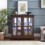 Vitrine à DEL rétro avec tablettes réglables et fermeture magnétique pour la décoration intérieure et l'organisation-130604087-130604088