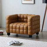Latitude Run® Luxurious Vegan Leather Armchair