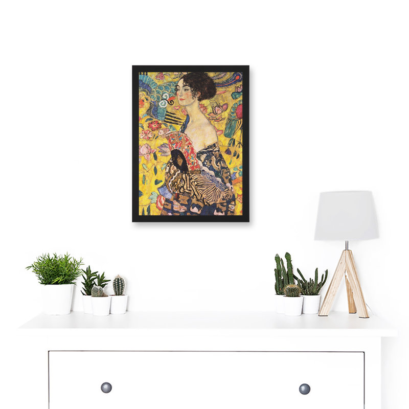 Lady With Fan by Gustav Klimt - Single Picture Frame Print