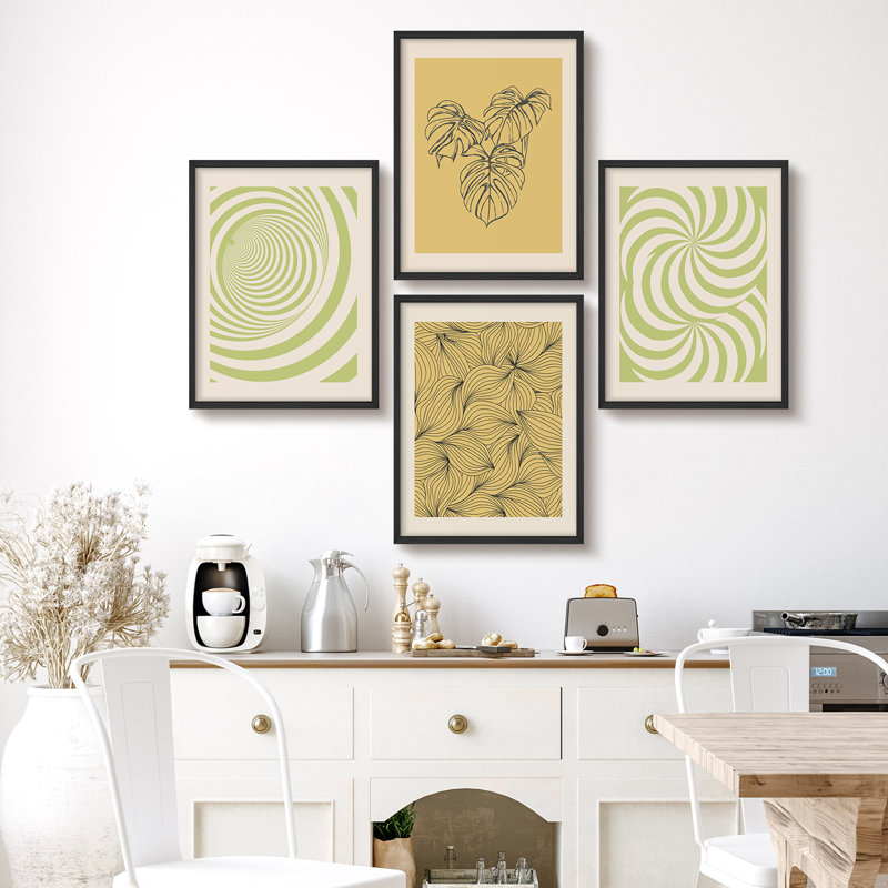 «Modern Monstera Leaf, Noir, H 14 po x l 11 po