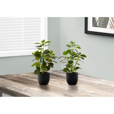 Faux Plants, 14" Tall, 2 - Appealing Indoor Artificial Plant 2 , Tall Infuse With