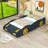 Abdullbasit Twin Size Race Car-Shaped Platform Bed with Wheels-809423202