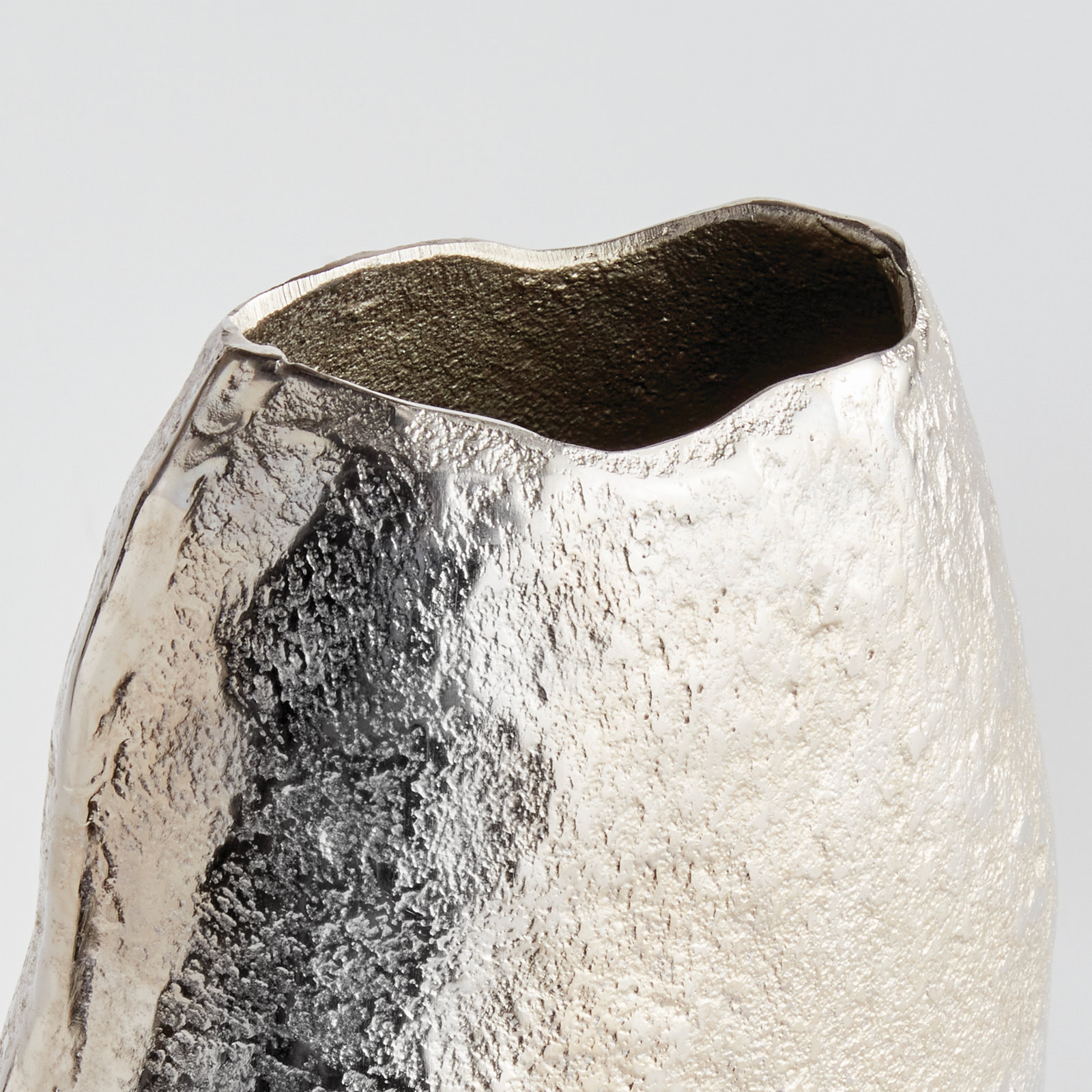 Perot Table Vase, 13.25" H x 8" W x 3.75" D, Silver