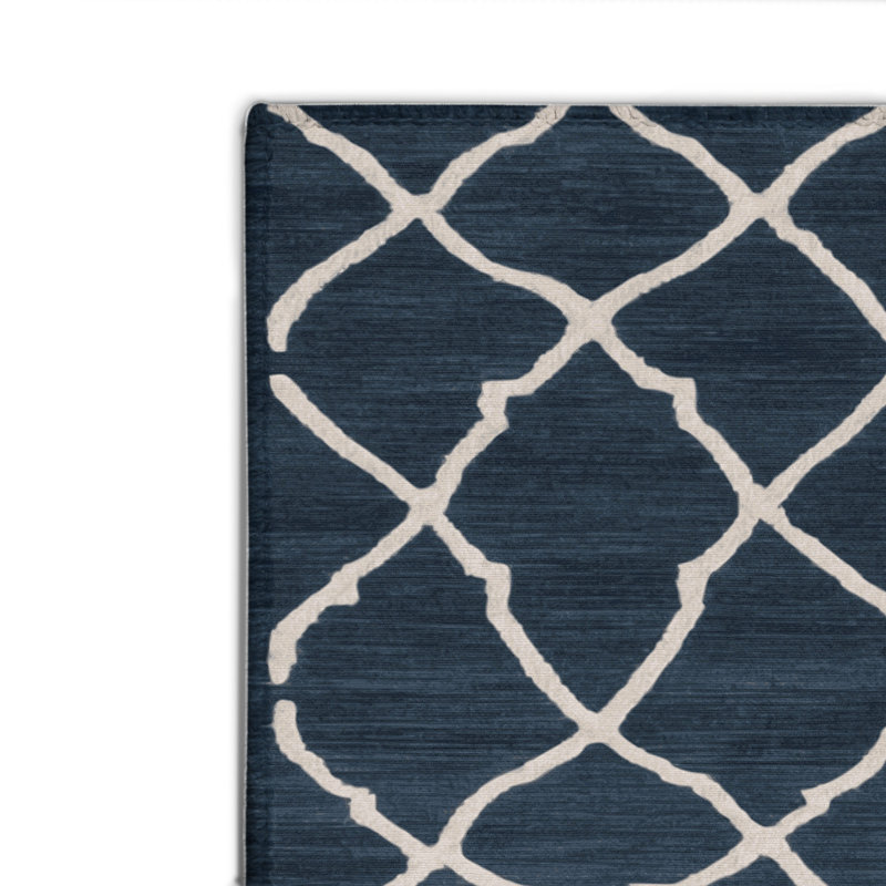Tapis gris intérieur et extérieur Trellis, Rectangle 4pi x 6 pi