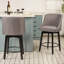 Tabouret de comptoir pivotant rembourré 26 po Wilsonia avec structure en bois massif-1692210781-1717197491