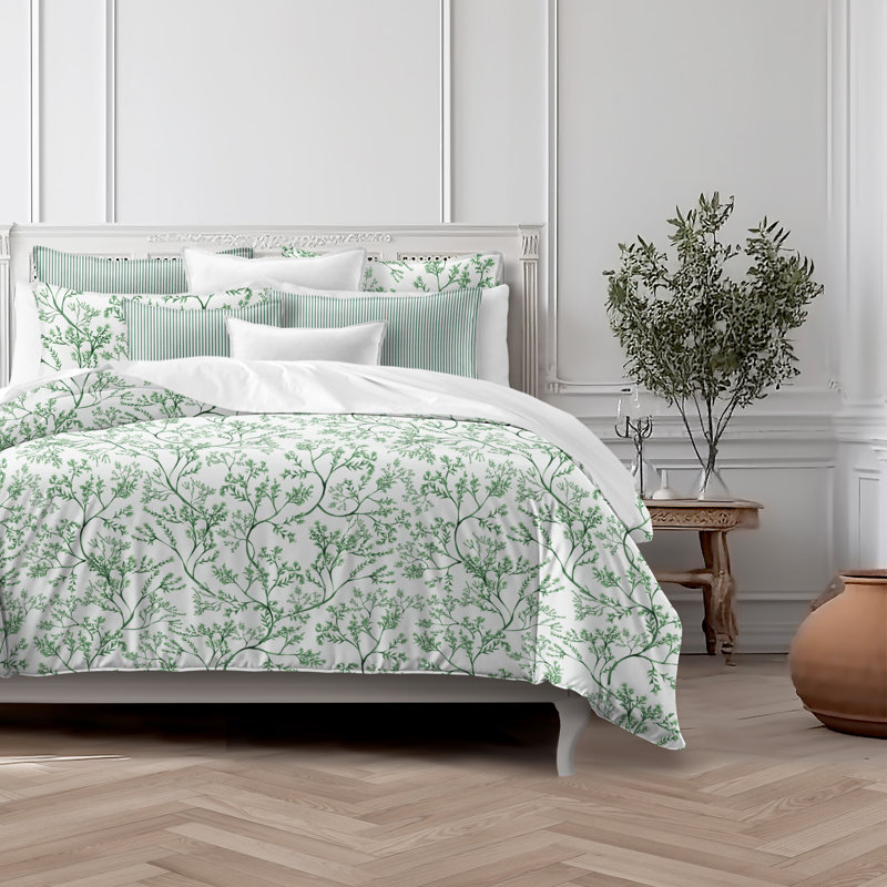 Tinsley Ivy Cotton Duvet Cover Set, Queen Duvet Cover + 7 Additional Pieces