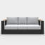  Outdoor Oversized Aluminum 3-Seater Sofa With 6-Inch Cushion-1422030837