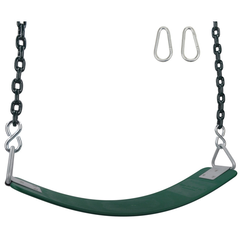 Ceinture commerciale en polymère de 8,5 pi Chaîne enduite, Vert, 102 po