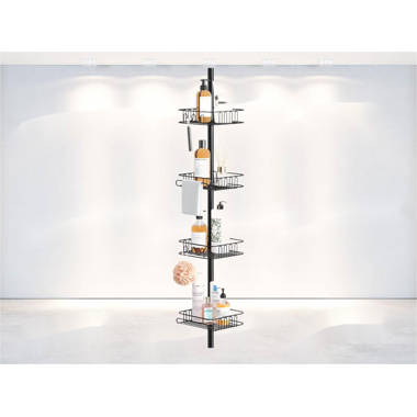 Loveda Tension Pole Stainless Steel Shower Caddy Rebrilliant