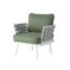 Ensemble de conversation d'extérieur Mid-Century 4 pièces avec coussins Mariano, blanc cassé et gris-129507970-129507971