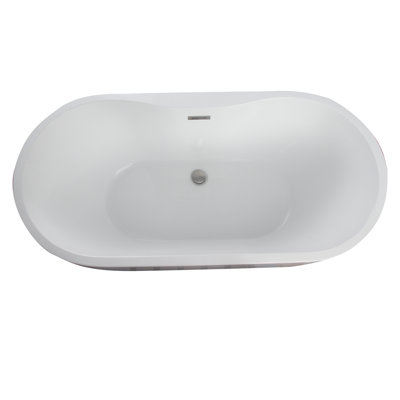 Penney 60.75'' x 29.37'' Soaking Acrylic Bathtub