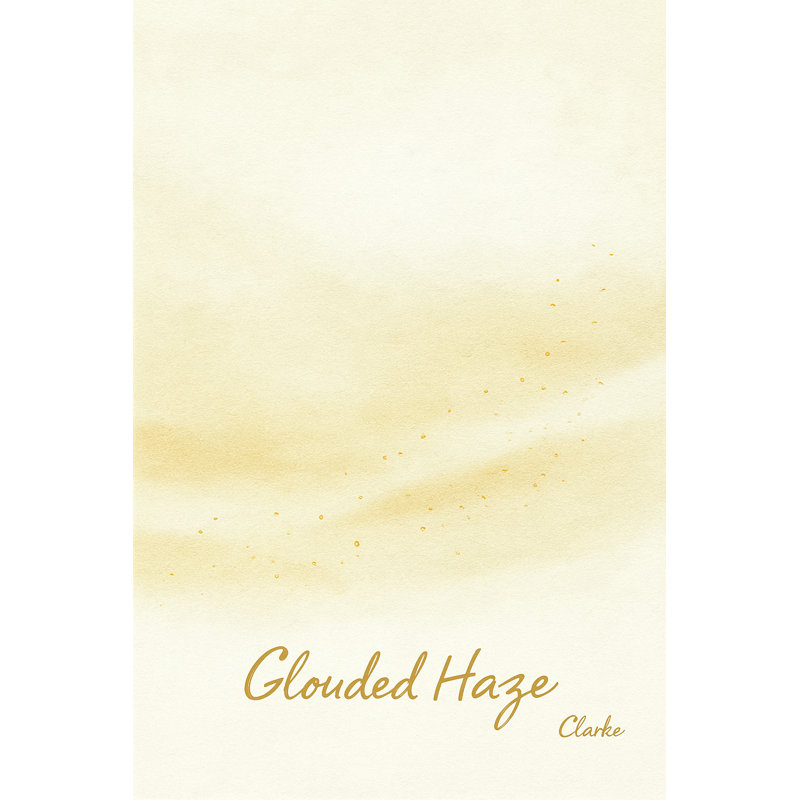 «Clouded Haze», art mural abstrait sur toile doré, H 24 po x l 16 po