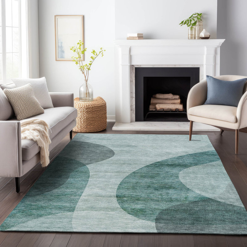 Tapis vert de qualité supérieure lavable à la machine Arnette, Rectangulaire 3 pi x 5 pi