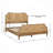 Modern Bed, Woven Cane Platform Bed