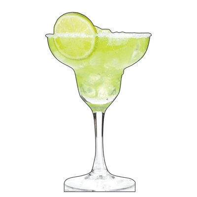 Accroche en carton de verre margarita