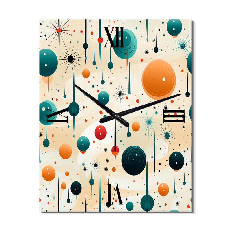 Horloge murale moderne Jashayla, H 28 po x l 12 po x P 1 po