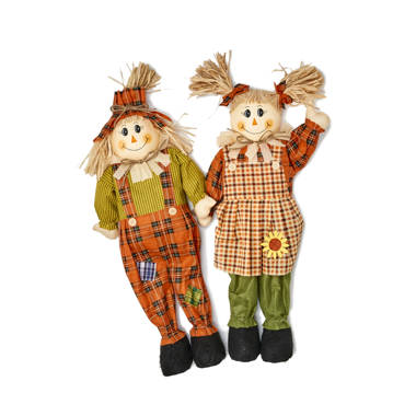 The Holiday Aisle® 2 Piece Scarecrow on Pole Garden Stake Set & Reviews ...