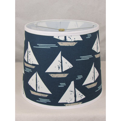 Abat-jour tambour en coton voilier