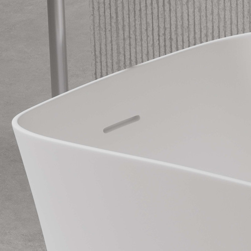 51" Unique Shaped Solid Surface Soaking Bathtub