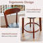 Upholstered Counter Stool with Solid Wood Frame-115144119