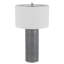 Ensemble de 2 lampes de table en céramique Castine, fini gris ardoise, hauteur 72,4 cm (28,5 po).