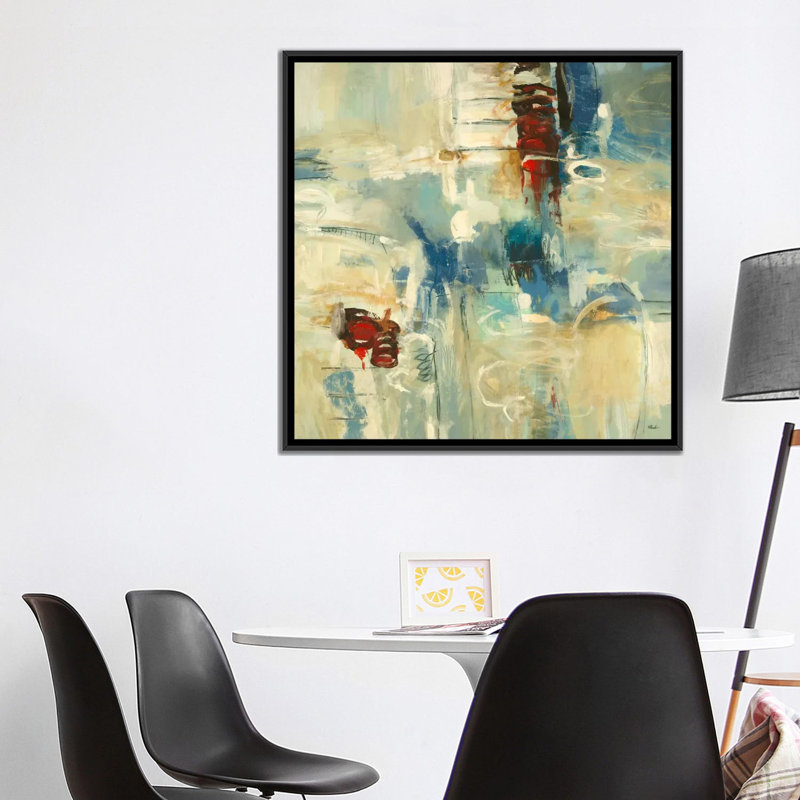 « instinctual beauté i », impression sur toile, H 18 po x l 18 po x P 1,5 po, Toile encadrée noire, Pas de tapis