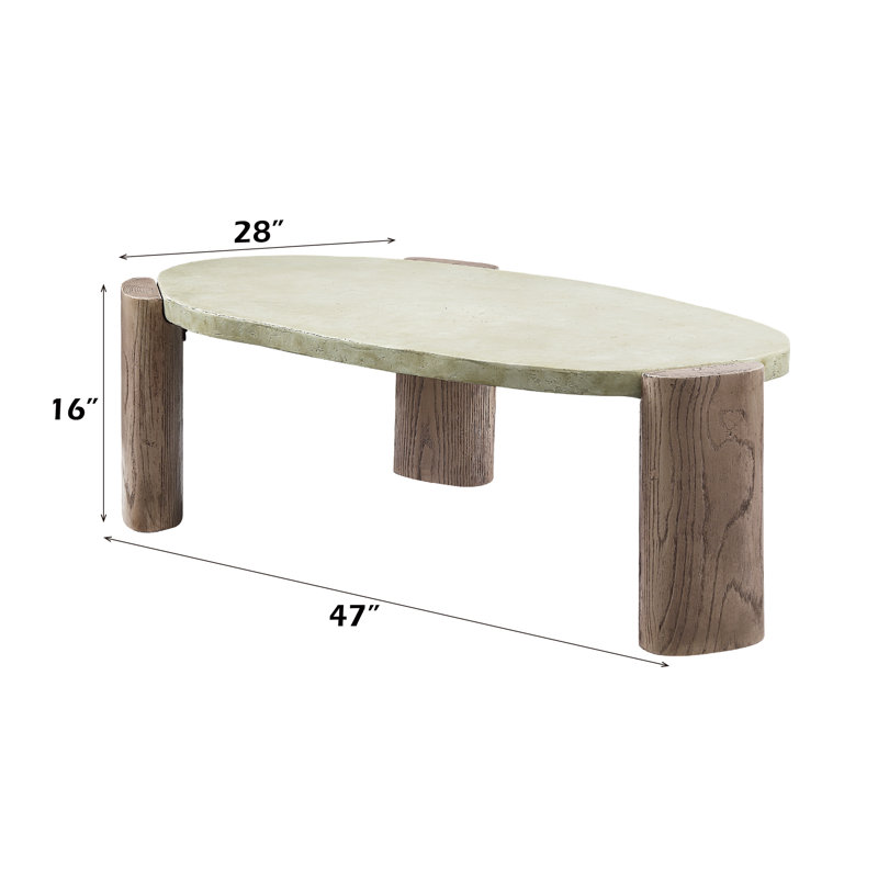 Wood Coffee Table Modern Coffee Table Oval Coffee Table Center Table Cocktail Table