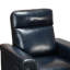 Fauteuil inclinable électrique en cuir véritable avec pieds en bois massif 36,02 po Adela-1282280012