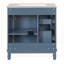 Meuble-lavabo compact avec lavabo en céramique, 2 tiroirs et tablette réglable pour les petits espaces-1686367743