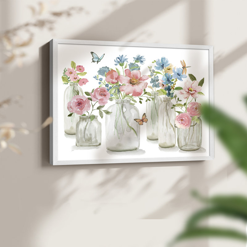 Collection de papillons - impression encadrée - réaménageable, H 11 po x l 14 po, Blanc
