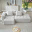 Canapé modulaire en L compressé en forme de L, canapé modulaire en nuage avec méridienne, aucun assemblage requis, fauteuils rembourrés surdimensionnés pour le salon, l’appartement-2004662377