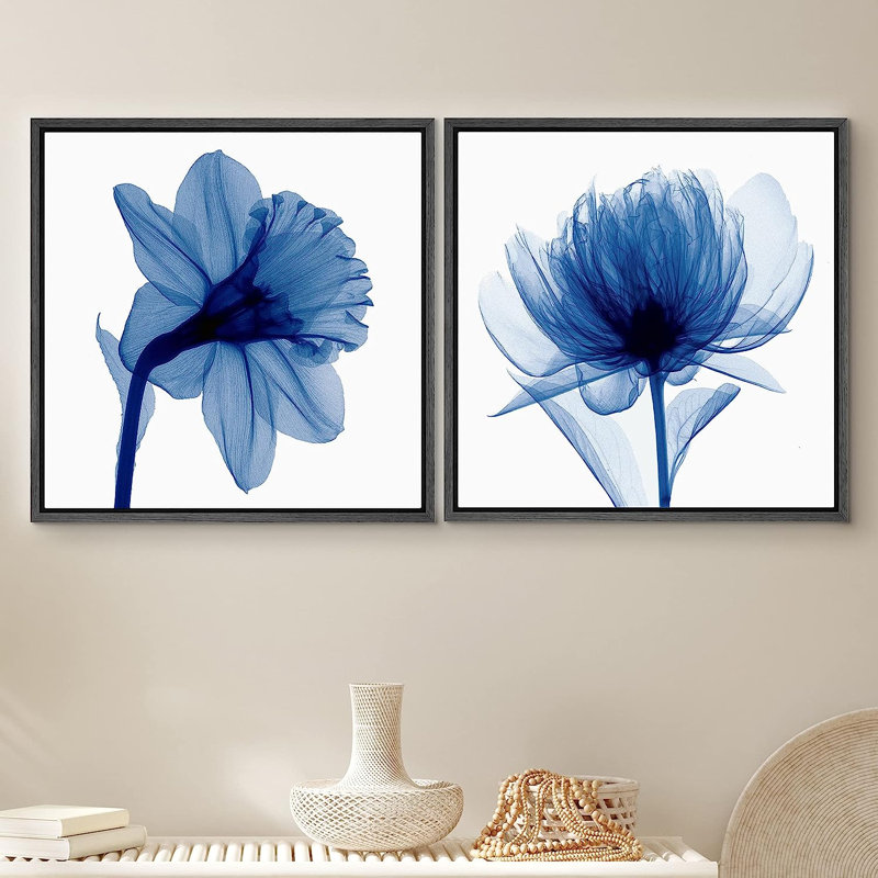 Reproduction encadrée sur toile, 2 pièces, Cadre noir, H 16 po x l 32 po x P 1,5 po